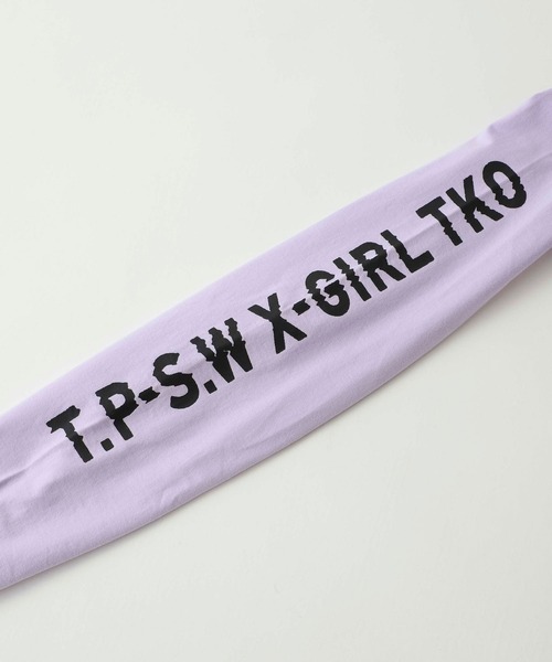 X-girl（エックスガール）の「T.P.S.W L/S TEE DRESS（ワンピース・レディース・ライトパープル/ブラック/ライトブルー/ホワイト・S/M）」の6枚目の写真