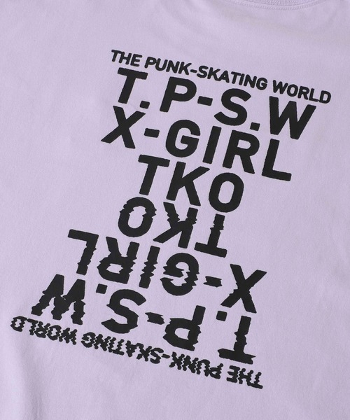 X-girl（エックスガール）の「T.P.S.W L/S TEE DRESS（ワンピース・レディース・ライトパープル/ブラック/ライトブルー/ホワイト・S/M）」の10枚目の写真