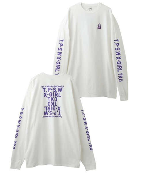 X-girl（エックスガール）の「T.P.S.W L/S TEE DRESS（ワンピース・レディース・ライトパープル/ブラック/ライトブルー/ホワイト・S/M）」の22枚目の写真