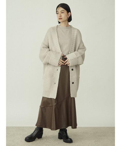 COTORICA（コトリカ）の「フェイクレザーパイピングマーメイドスカート（スカート・レディース・ブラック/ブラウン/その他1・SMALL/MEDIUM）」の20枚目の写真