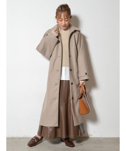 COTORICA（コトリカ）の「フェイクレザーパイピングマーメイドスカート（スカート・レディース・ブラック/ブラウン/その他1・SMALL/MEDIUM）」の18枚目の写真