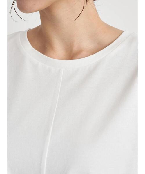 earth music&ecology（アースミュージックアンドエコロジー）の「吸水速乾センター切り替えBIGチュニック ＊（Tシャツ/カットソー・レディース・ブラック/ネイビー/オフホワイト/ボルドー/ブルーグリーン/グレイッシュベージュ・FREE）」の14枚目の写真