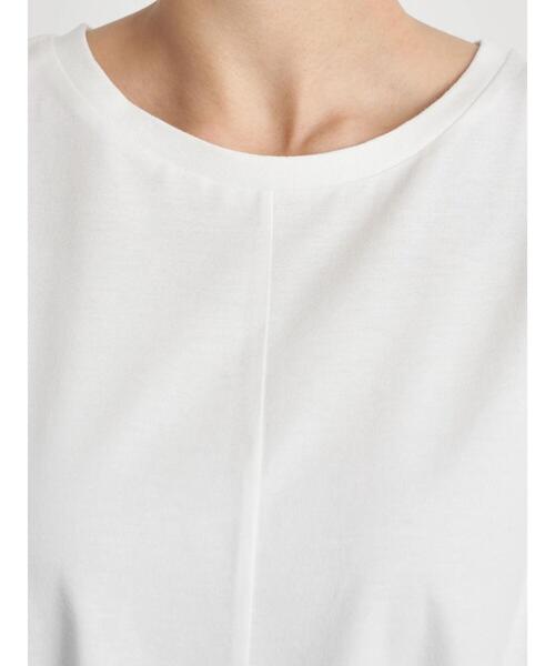 earth music&ecology（アースミュージックアンドエコロジー）の「吸水速乾センター切り替えBIGチュニック ＊（Tシャツ/カットソー・レディース・ブラック/ネイビー/オフホワイト/ボルドー/ブルーグリーン/グレイッシュベージュ・FREE）」の15枚目の写真