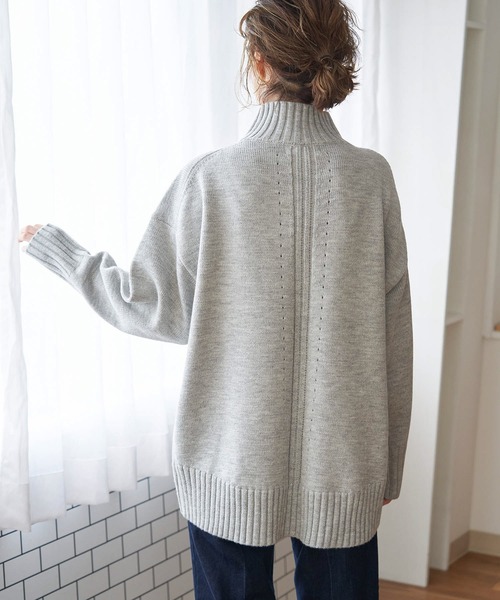 ROPE' PICNIC（ロペピクニック）の「【WEB限定】コクーンシルエットハイネックニットプルオーバー（ニット/セーター・レディース・イエロー/グリーン/グレー系その他/キナリ・38）」の18枚目の写真