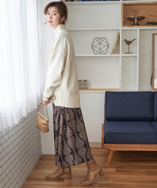 ROPE' PICNIC（ロペピクニック）の「【WEB限定】コクーンシルエットハイネックニットプルオーバー（ニット/セーター・レディース・イエロー/グリーン/グレー系その他/キナリ・38）」の14枚目の写真