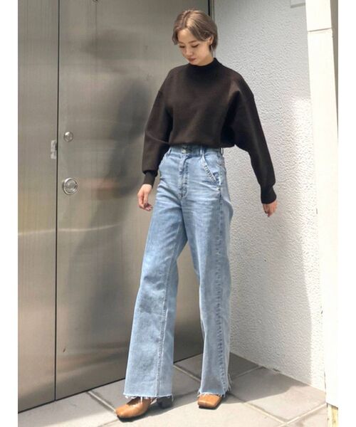 EMODA（エモダ）の「ボトルネックコンパクトニット（ニット/セーター・レディース・ブラック/ブラウン/グリーン/アイボリー・FREE）」の13枚目の写真