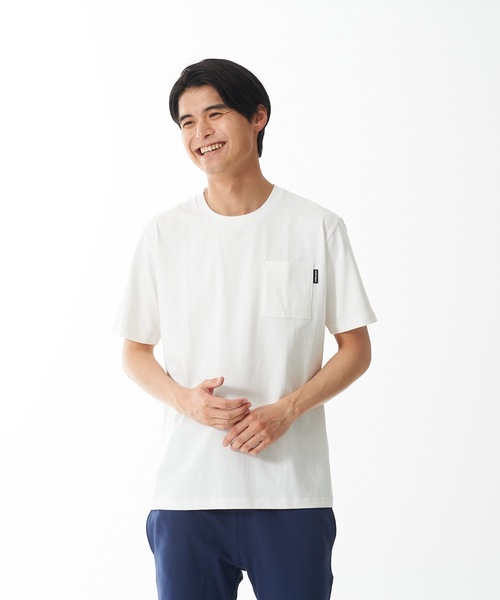 OUTDOOR PRODUCTS(アウトドアプロダクツ)の「【OUTDOOR PRODUCTS/アウトドアプロダクツ】触れるとヒンヤリする接触冷感UVカットTシャツ(Tシャツ/カットソー・メンズ・ブルー系その他/カーキ/ホワイト/ブラック・MEDIUM/LARGE/X-LARGE)」の2枚目の写真