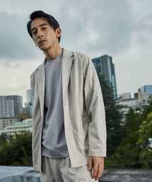 コマスエードボタンレスカーデ