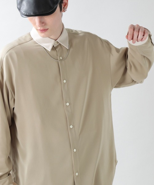 RAGEBLUE（レイジブルー）の「ラグイージー/クレリックシャツ/957085（シャツ/ブラウス・メンズ・オフホワイト/ベージュ/ブルー系その他/ベージュ系その他2/ホワイト系その他3/パープル/ベージュ系その他3・MEDIUM/LARGE）」の10枚目の写真