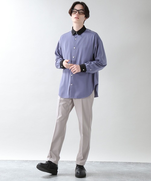 RAGEBLUE（レイジブルー）の「ラグイージー/クレリックシャツ/957085（シャツ/ブラウス・メンズ・オフホワイト/ベージュ/ブルー系その他/ベージュ系その他2/ホワイト系その他3/パープル/ベージュ系その他3・MEDIUM/LARGE）」の11枚目の写真