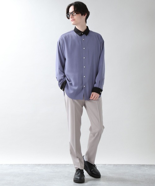 RAGEBLUE（レイジブルー）の「ラグイージー/クレリックシャツ/957085（シャツ/ブラウス・メンズ・オフホワイト/ベージュ/ブルー系その他/ベージュ系その他2/ホワイト系その他3/パープル/ベージュ系その他3・MEDIUM/LARGE）」の12枚目の写真