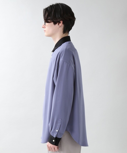 RAGEBLUE（レイジブルー）の「ラグイージー/クレリックシャツ/957085（シャツ/ブラウス・メンズ・オフホワイト/ベージュ/ブルー系その他/ベージュ系その他2/ホワイト系その他3/パープル/ベージュ系その他3・MEDIUM/LARGE）」の15枚目の写真