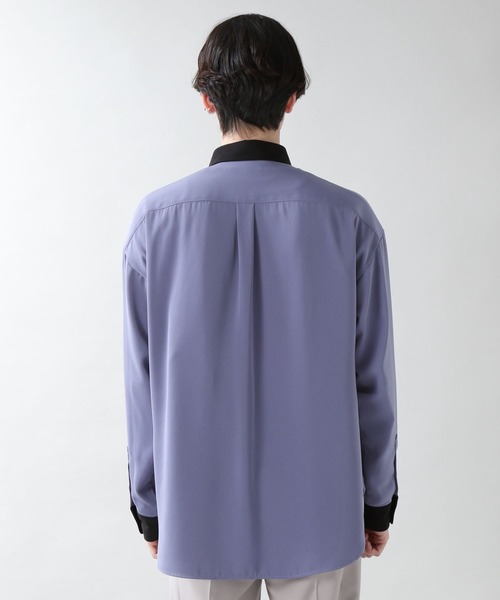 RAGEBLUE（レイジブルー）の「ラグイージー/クレリックシャツ/957085（シャツ/ブラウス・メンズ・オフホワイト/ベージュ/ブルー系その他/ベージュ系その他2/ホワイト系その他3/パープル/ベージュ系その他3・MEDIUM/LARGE）」の16枚目の写真