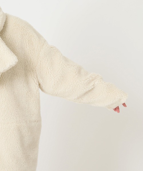 JOURNAL STANDARD relume(ジャーナルスタンダード レリューム)の「ウォッシャブルボアマフラー付きブルゾン◆(ブルゾン・レディース・グレー/ブラウン/ナチュラル・FREE)」の9枚目の写真