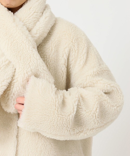 JOURNAL STANDARD relume(ジャーナルスタンダード レリューム)の「ウォッシャブルボアマフラー付きブルゾン◆(ブルゾン・レディース・グレー/ブラウン/ナチュラル・FREE)」の10枚目の写真