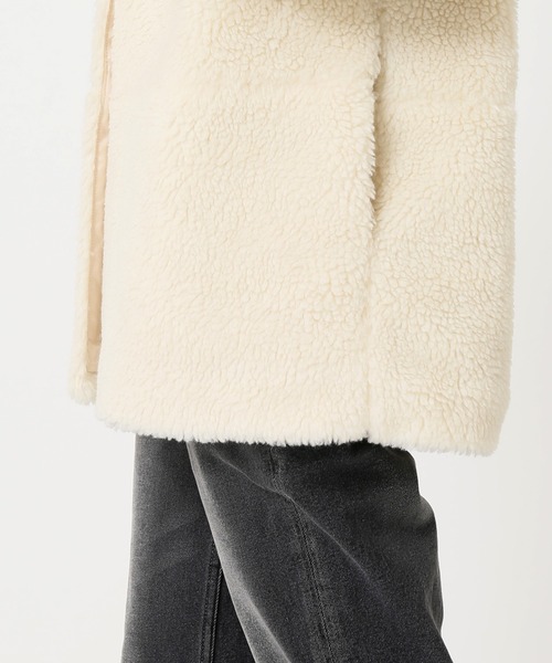 JOURNAL STANDARD relume(ジャーナルスタンダード レリューム)の「ウォッシャブルボアマフラー付きブルゾン◆(ブルゾン・レディース・グレー/ブラウン/ナチュラル・FREE)」の12枚目の写真