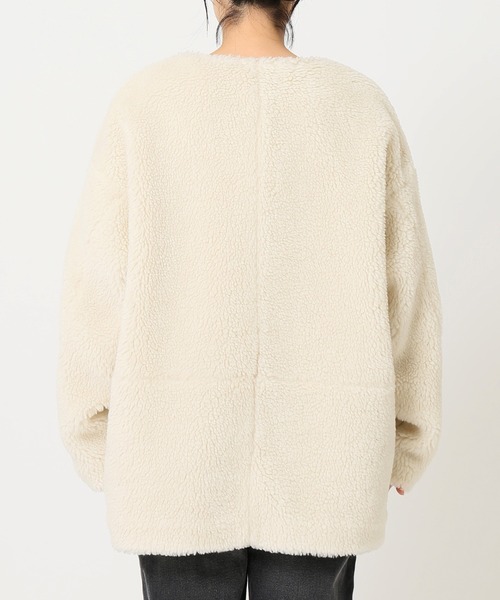 JOURNAL STANDARD relume(ジャーナルスタンダード レリューム)の「ウォッシャブルボアマフラー付きブルゾン◆(ブルゾン・レディース・グレー/ブラウン/ナチュラル・FREE)」の5枚目の写真