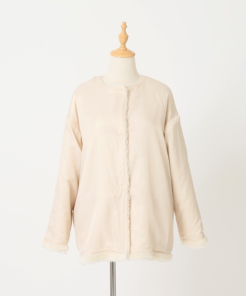 JOURNAL STANDARD relume(ジャーナルスタンダード レリューム)の「ウォッシャブルボアマフラー付きブルゾン◆(ブルゾン・レディース・グレー/ブラウン/ナチュラル・FREE)」の13枚目の写真