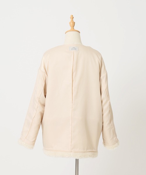 JOURNAL STANDARD relume(ジャーナルスタンダード レリューム)の「ウォッシャブルボアマフラー付きブルゾン◆(ブルゾン・レディース・グレー/ブラウン/ナチュラル・FREE)」の14枚目の写真