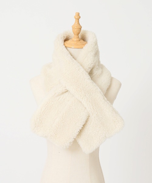 JOURNAL STANDARD relume(ジャーナルスタンダード レリューム)の「ウォッシャブルボアマフラー付きブルゾン◆(ブルゾン・レディース・グレー/ブラウン/ナチュラル・FREE)」の15枚目の写真