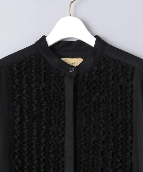 UNITED ARROWS（ユナイテッドアローズ）の「＜UNITED ARROWS＞W/N フリル スタンドカラー ワンピース G（ワンピース・レディース・オフホワイト/ブラック・FREE）」の10枚目の写真