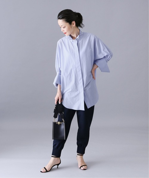 VERMEIL par iena(ヴェルメイユパーイエナ)の「ペーパーライトタフタブラウス◆(シャツ/ブラウス・レディース・ホワイト/ブラック/サックスブルー・FREE)」の8枚目の写真