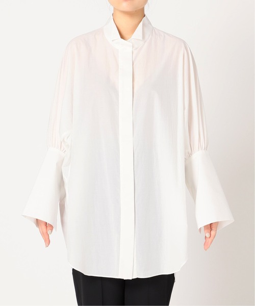 VERMEIL par iena(ヴェルメイユパーイエナ)の「ペーパーライトタフタブラウス◆(シャツ/ブラウス・レディース・ホワイト/ブラック/サックスブルー・FREE)」の10枚目の写真