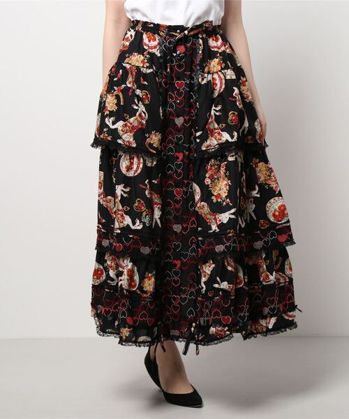 カルーセルプリントスカート　ピンクハウス カルーセルプリントスカートピンクハウス