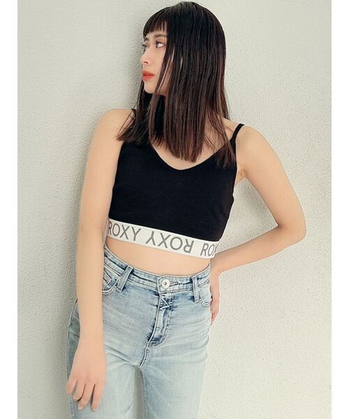 ROXY(ロキシー)の「GYDA×ROXY テレコキャミビスチェ(キャミソール・レディース・オフホワイト/ブラック・FREE)」の5枚目の写真