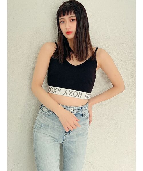 ROXY(ロキシー)の「GYDA×ROXY テレコキャミビスチェ(キャミソール・レディース・オフホワイト/ブラック・FREE)」の6枚目の写真