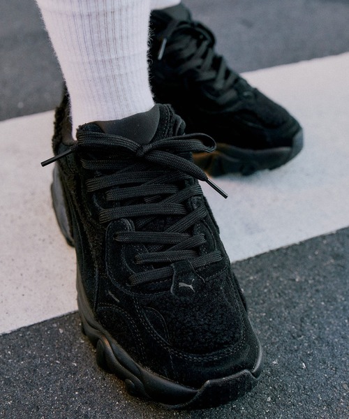 PUMA（プーマ）の「PUMA × atmos pink PULSAR WEDGE BOA WOMENS  / プーマ パルサー ウェッジ ボア ウィメンズ アトモス ピンク 【SP】（スニーカー・レディース・ブラック・24.5cm/22.5cm/23.0cm/25.0cm/23.5cm/24.0cm）」の9枚目の写真