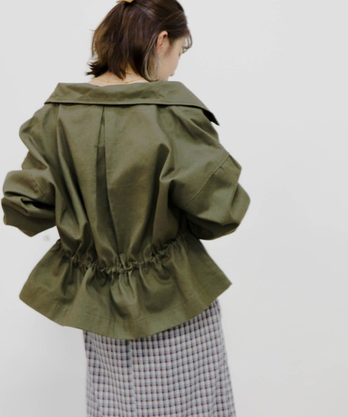 Cheek(チーク)の「スタンドカラーZIPブルゾン(ブルゾン・レディース・ベージュ/カーキ・MEDIUM)」の19枚目の写真