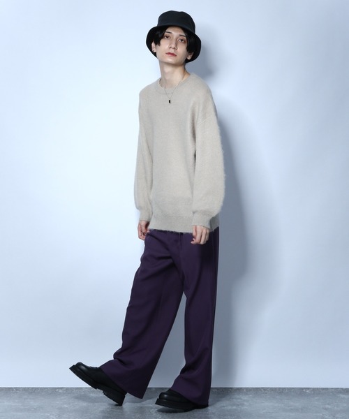 HARE（ハレ）の「モヘアニットプルオーバー(HARE)（ニット/セーター・メンズ・ブラック/グレー/ブルー/グリーン・SMALL/MEDIUM）」の6枚目の写真