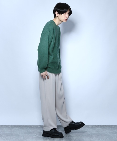 HARE（ハレ）の「モヘアニットプルオーバー(HARE)（ニット/セーター・メンズ・ブラック/グレー/ブルー/グリーン・SMALL/MEDIUM）」の7枚目の写真