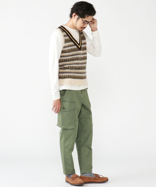 gim(ジム)の「gim × BEAMS PLUS / 別注 フェアアイル クリケット ベスト(ニット/セーター・メンズ・ネイビー/ナチュラル・SMALL/LARGE/MEDIUM/X-LARGE)」の10枚目の写真