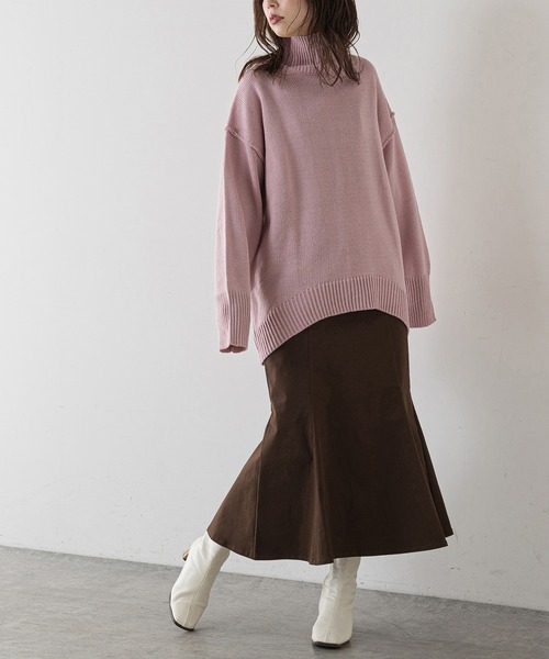 natural couture（ナチュラルクチュール）の「【WEB限定】ハイウエストマーメイドジャンスカ（ジャンパースカート・レディース・スミクロ/グリーン/ブラウン/ベージュ/チェック・FREE）」の15枚目の写真