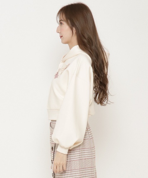 WILLSELECTION(ウィルセレクション)の「ダンボール刺繍アップリケパーカー(パーカー・レディース・ベージュ/ピンク/ネイビー/アイボリー・MEDIUM)」の15枚目の写真