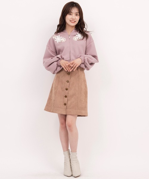 WILLSELECTION(ウィルセレクション)の「ダンボール刺繍アップリケパーカー(パーカー・レディース・ベージュ/ピンク/ネイビー/アイボリー・MEDIUM)」の9枚目の写真
