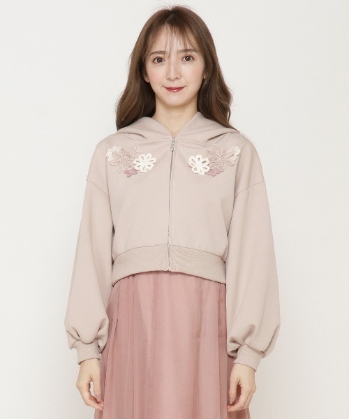 WILLSELECTION(ウィルセレクション)の「ダンボール刺繍アップリケパーカー(パーカー・レディース・ベージュ/ピンク/ネイビー/アイボリー・MEDIUM)」の21枚目の写真