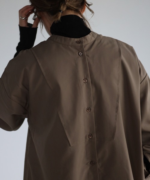 r.(アールドット)の「前後2wayレースアップ ワンピース(シャツワンピース・レディース・ブラック/ブラウン/オレンジ/グレイッシュベージュ・FREE)」の22枚目の写真