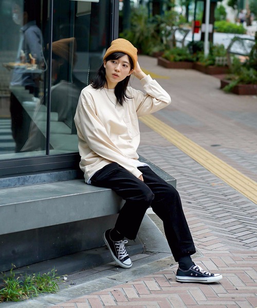 UNIVERSALOVERALL/ユニバーサルオーバーオール】フェザーヤーンニット