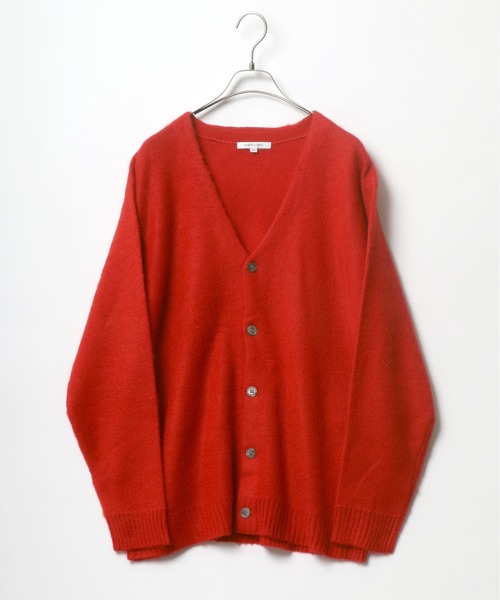ANPAS（アンパス）の「Mohair Touch Shaggy Knit Cardigan/モヘアタッチ シャギーニットルーズカーディガン（カーディガン/ボレロ・メンズ・アイボリー/ブラック/グレイッシュベージュ/グリーン/グレイッシュブルー/レッド・M/L）」の6枚目の写真