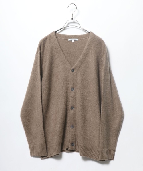 ANPAS（アンパス）の「Mohair Touch Shaggy Knit Cardigan/モヘアタッチ シャギーニットルーズカーディガン（カーディガン/ボレロ・メンズ・アイボリー/ブラック/グレイッシュベージュ/グリーン/グレイッシュブルー/レッド・M/L）」の3枚目の写真