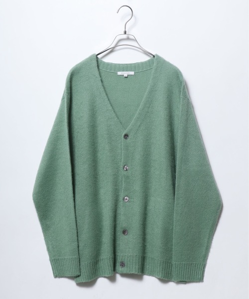 ANPAS（アンパス）の「Mohair Touch Shaggy Knit Cardigan/モヘアタッチ シャギーニットルーズカーディガン（カーディガン/ボレロ・メンズ・アイボリー/ブラック/グレイッシュベージュ/グリーン/グレイッシュブルー/レッド・M/L）」の4枚目の写真