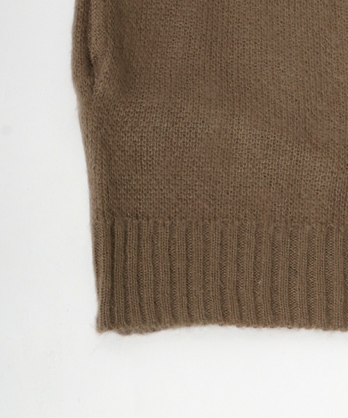 ANPAS（アンパス）の「Mohair Touch Shaggy Knit Cardigan/モヘアタッチ シャギーニットルーズカーディガン（カーディガン/ボレロ・メンズ・アイボリー/ブラック/グレイッシュベージュ/グリーン/グレイッシュブルー/レッド・M/L）」の11枚目の写真