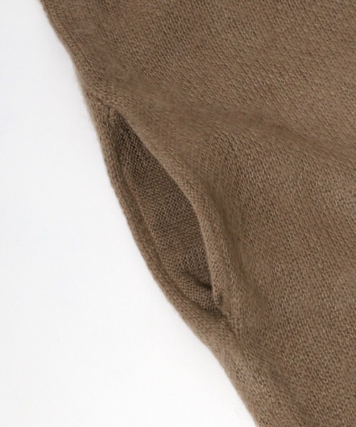 ANPAS（アンパス）の「Mohair Touch Shaggy Knit Cardigan/モヘアタッチ シャギーニットルーズカーディガン（カーディガン/ボレロ・メンズ・アイボリー/ブラック/グレイッシュベージュ/グリーン/グレイッシュブルー/レッド・M/L）」の10枚目の写真