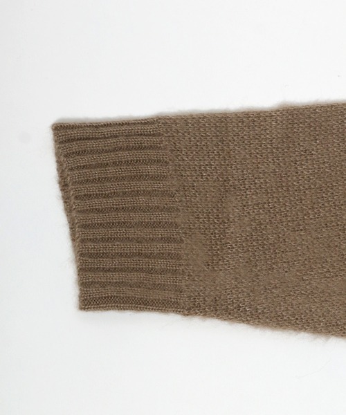 ANPAS（アンパス）の「Mohair Touch Shaggy Knit Cardigan/モヘアタッチ シャギーニットルーズカーディガン（カーディガン/ボレロ・メンズ・アイボリー/ブラック/グレイッシュベージュ/グリーン/グレイッシュブルー/レッド・M/L）」の12枚目の写真