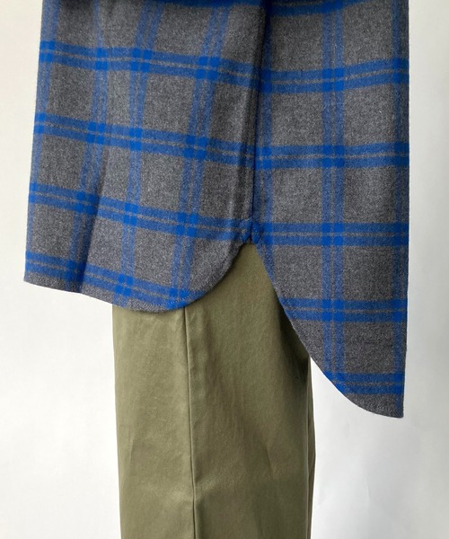 BROOKLYN OVERALL（ブルックリンオーバーオール）の「スタンドカラーギャザーシャツ（シャツ/ブラウス・レディース・ブルー/イエロー・FREE）」の17枚目の写真