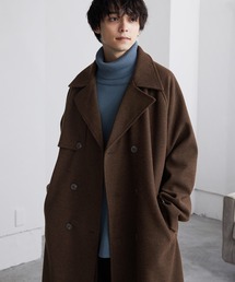 MONO-MART | オーバーサイズ メルトンラグランスリーブロングトレンチコート 2021-2022WINTER(トレンチコート)