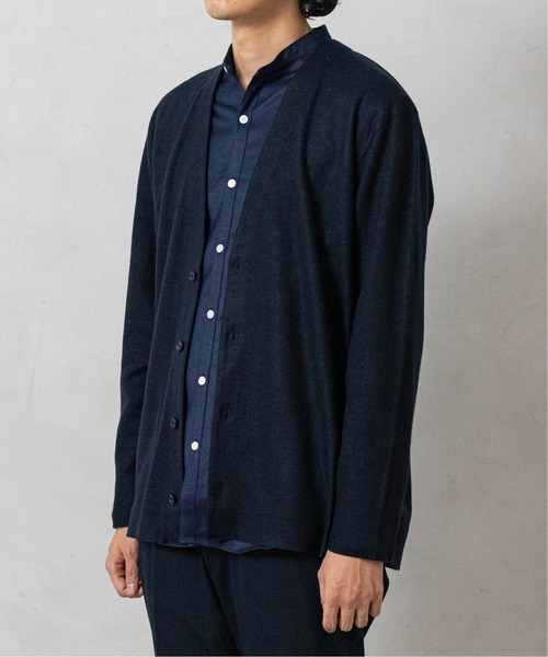 EDIFICE(エディフィス)の「ウール ジャージー カーディガン(カーディガン/ボレロ・メンズ・サックスブルー/ブラック系その他/ブラウン系その他・SMALL/MEDIUM/LARGE)」の2枚目の写真